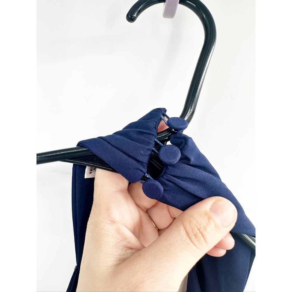 Milly Penelope High Neck Cady Dress in Navy Blue Size 2 - Picture 4 of 6